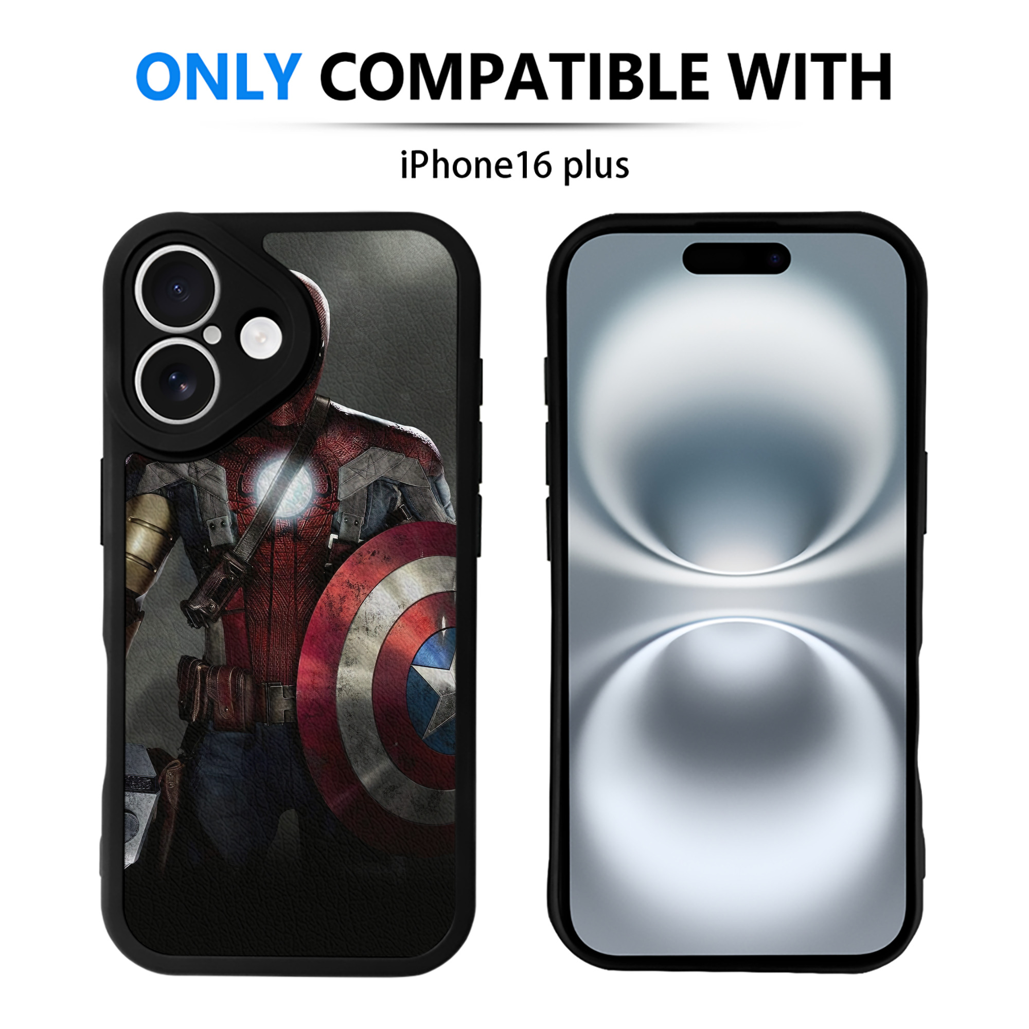 Spider Man スパイダーマン 【iPhone 16シリーズ対応】シリコンスマホケース（レザー調） 材質：シリコン